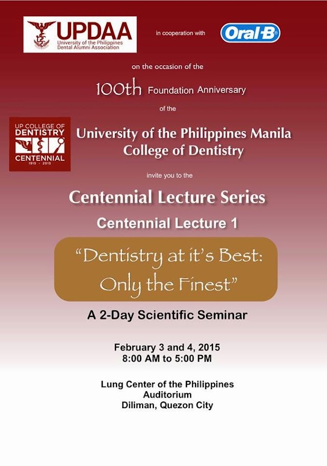 UPCD Centennial Lecture Series - I