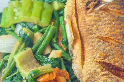 Boiled Vegetables And Fish