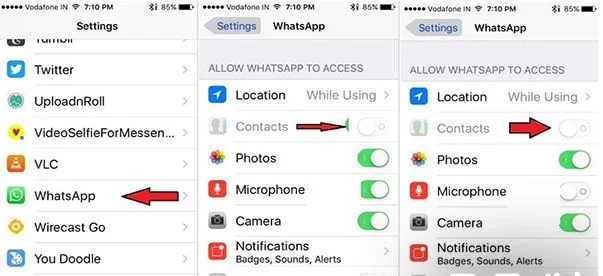 The problem of not showing names in WhatsApp