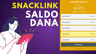 Cara mendapatkan saldo dana gratis dari snacklink
