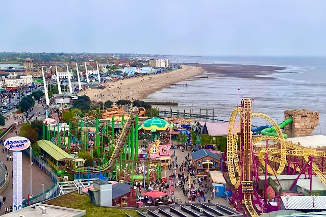 View of Southend on Sea from Adventure Island