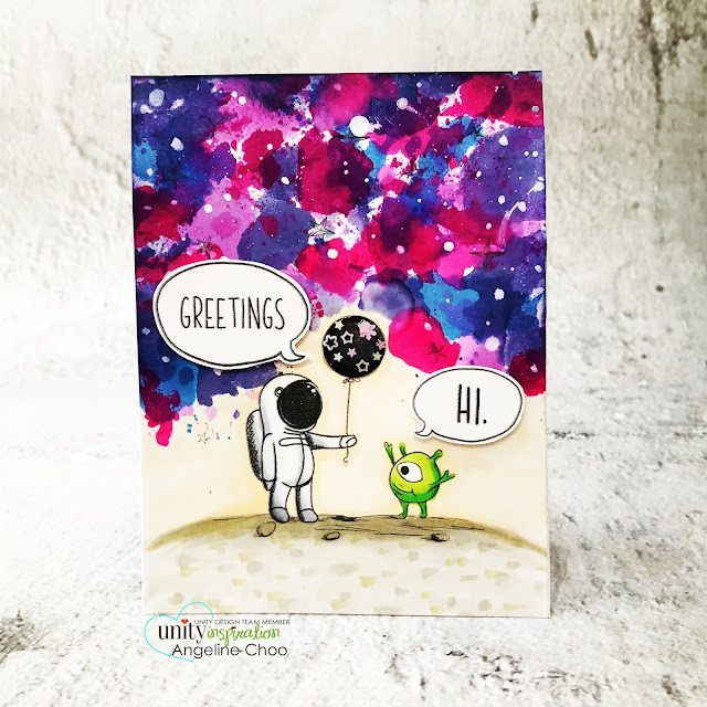 ScrappyScrappy: Happy 11th Birthday Unity Stamp! - Other Worldly Greetings #scrappyscrappy #unitystampco #card #cardmaking #papercraft #handmadecard #unitystampbirthday #copicmarkers #otherworldygreetings #janedavenport #mermaidmarkers #alien #martian #galaxysky #galaxybackground #janedavenport #mermaidmarkers #outofthisworld #outerspace #astronaut #alien #greetings 