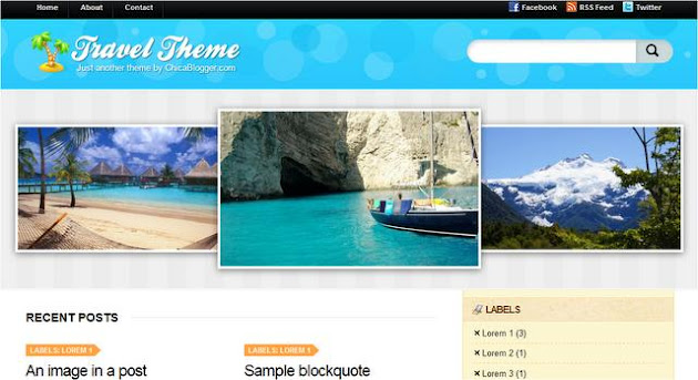 Travel Theme Blogger Template