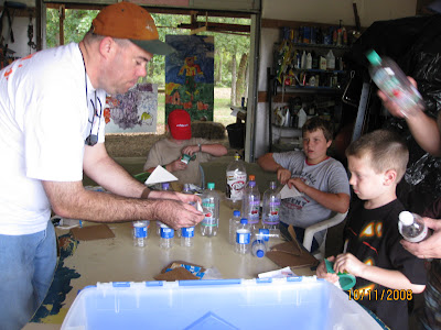 Mark showed everyone how to build water bottle rocket for the second annual