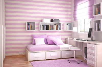 Modern Bedroom Design and Furniture In Violet Color