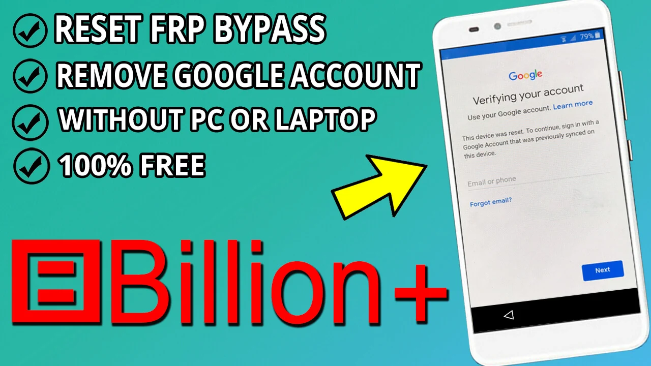 Bypass Frp Google Account Billion Capture+ Plus