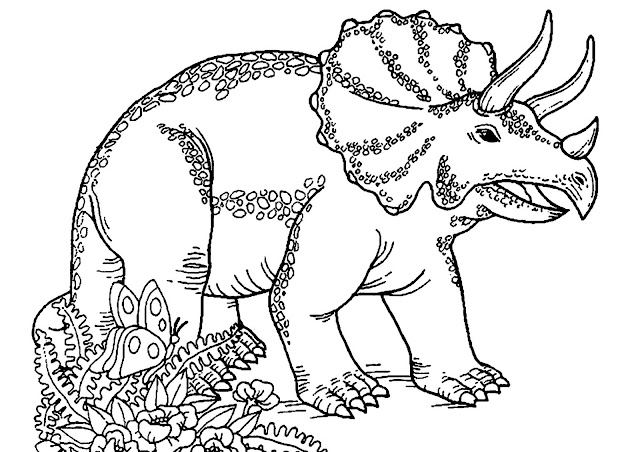 Extinct herbivorous dinosaur coloring pages