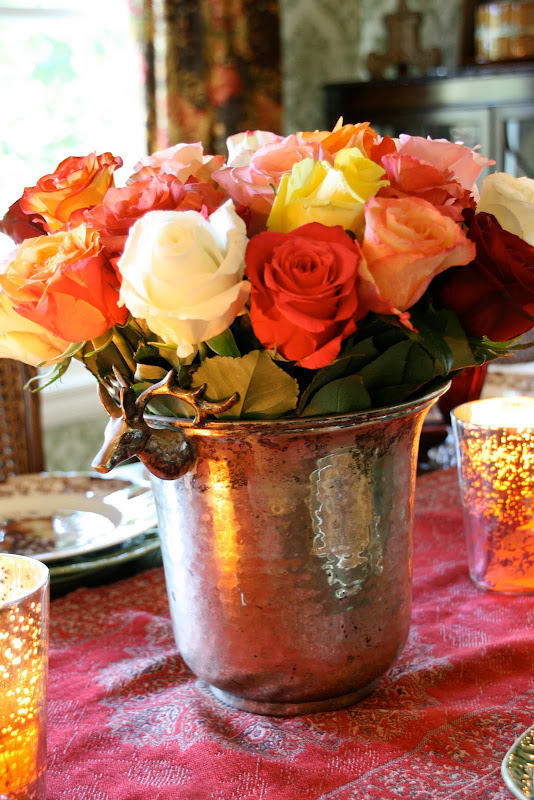  idea for a shower or wedding centerpiece Flower spheres on cake stands