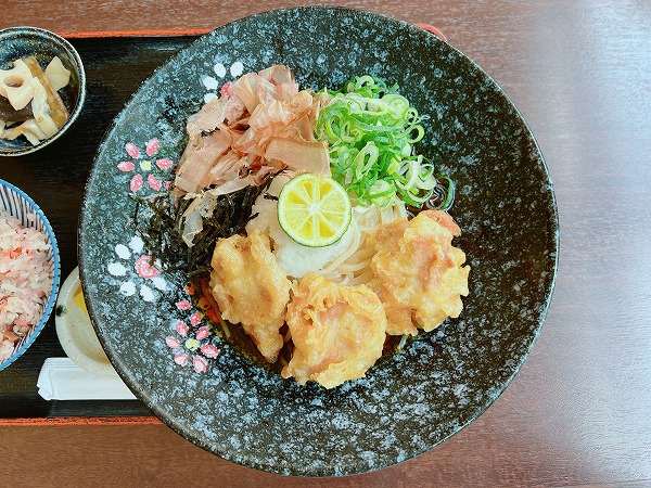 大阪うどん 明日喜のとり天おろしうどんセット