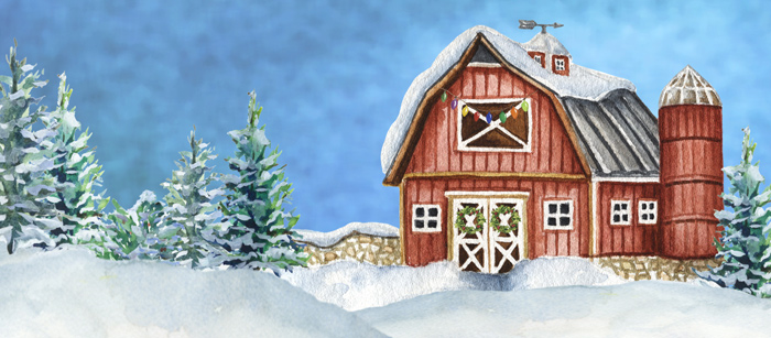 Snowy Barn Facebook Cover