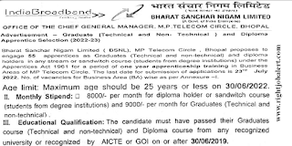 Graduate Apprentice and Diploma Apprentice Jobs in BSNL