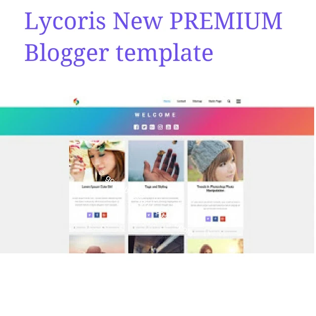 Lycoris new photography blogger template