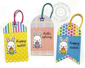 Sunny Studio Stamps: Chubby Bunny Easter Tags (using Build-A-Tag Dies & 6x6 Pastels Paper Packs)