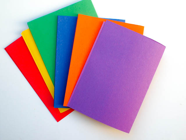 How to make a rainbow notebook with kids