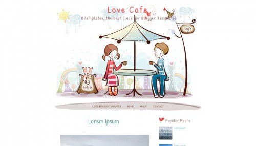 Love Cafe Blogger Template