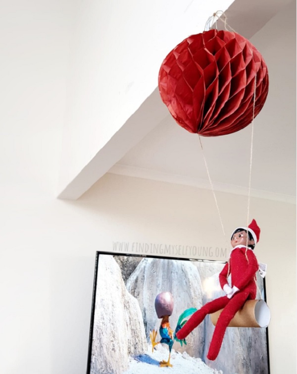 elf on the shelf diy hot air balloon