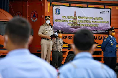 Tanggap gempa, Bapak Anies Baswedan Gubernur DKI Jakarta mengirim 80 Satgas kemanusiaan ke pasaman barat