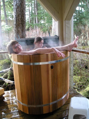 Piscina tonel de madera