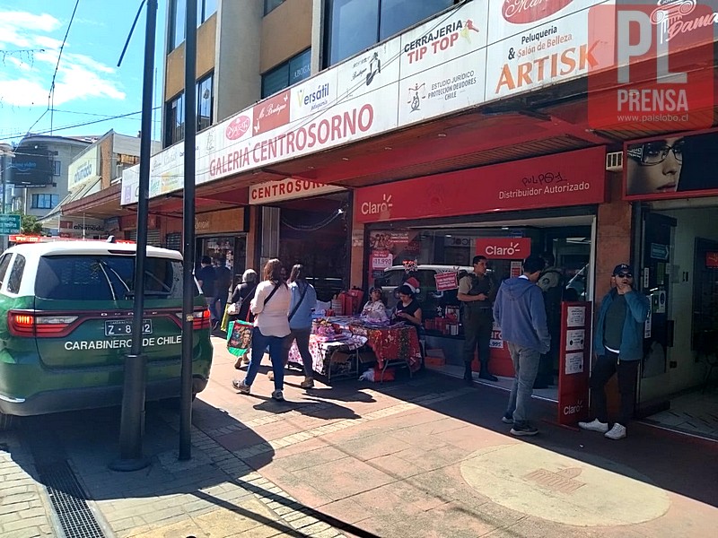 Delincuente armado asalta local comercial del centro de Osorno