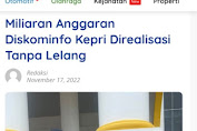 Miliaran Anggaran Diskominfo Kepri Direalisasi Tanpa Lelang