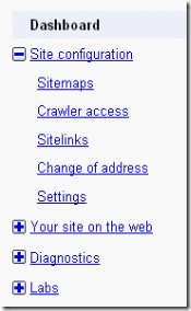 dashboard webmaster submit sitemap blogger weblogs google