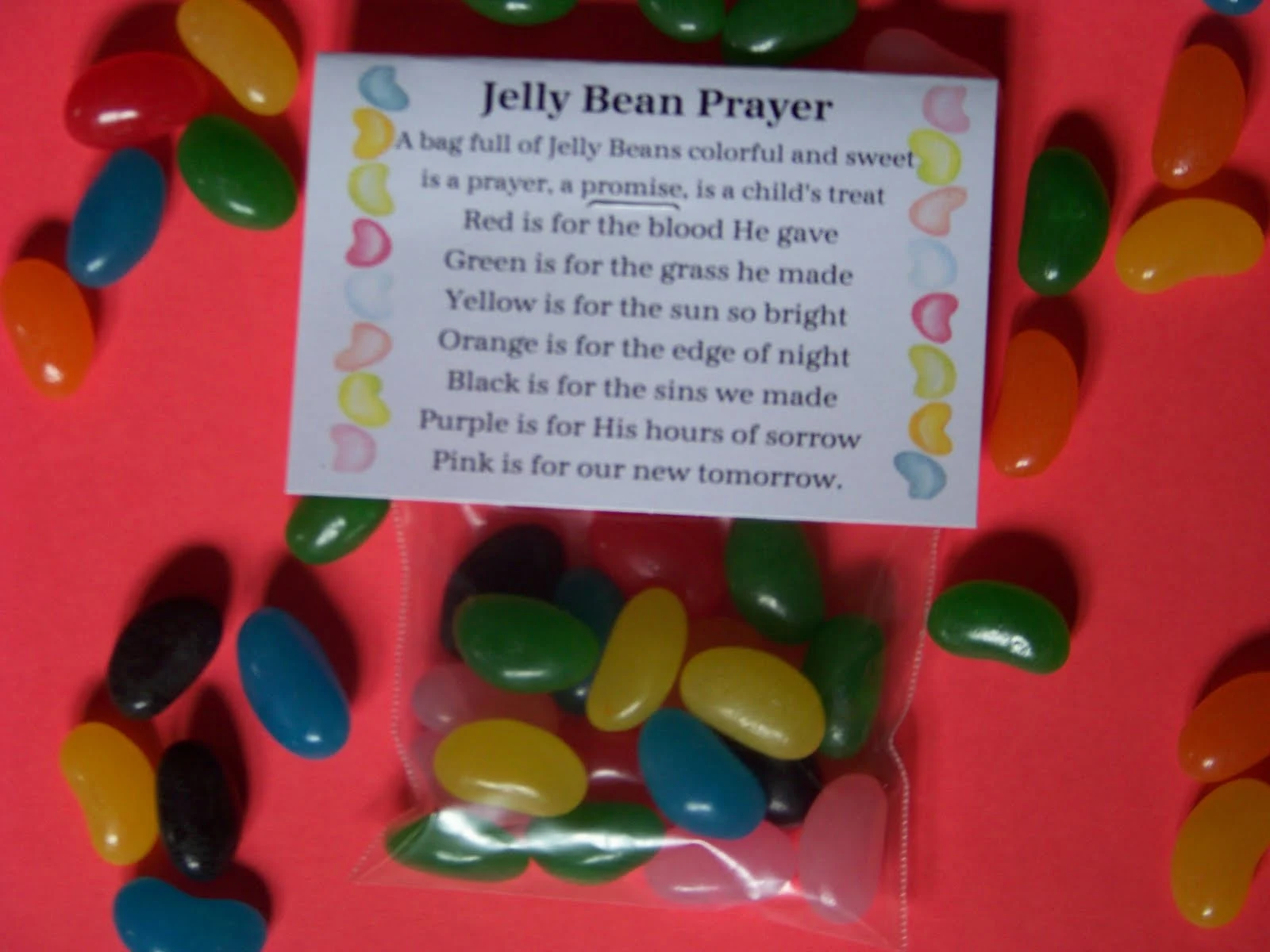 Kisses Free Printable Jelly Bean Prayer and Printable