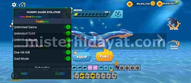 Hungry Shark Evolution Mod Apk Menu Unlimited Money/Gems
