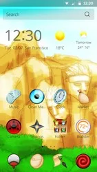 Androidradeonthemes - Screenshots of the Naruto for Android tablet, smartphone.