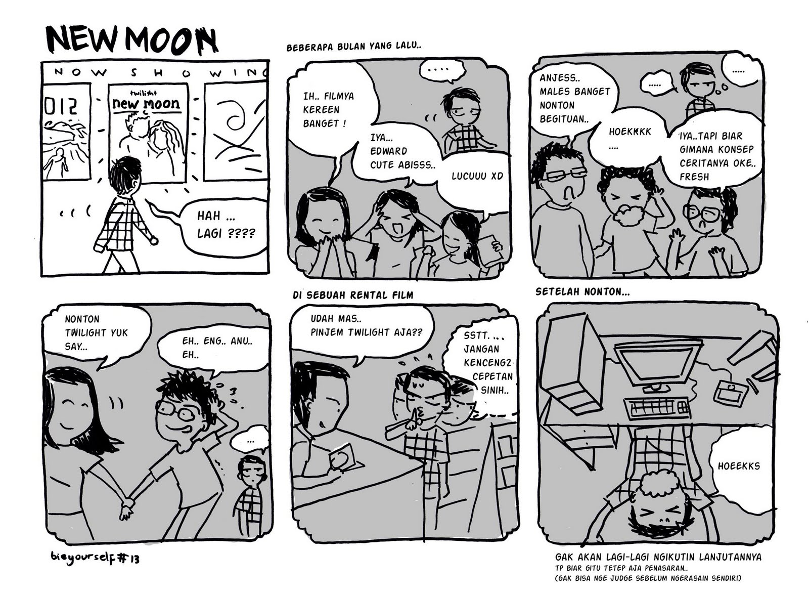 Komik Biebo New Moon