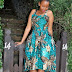 African print, inspired bustier dress