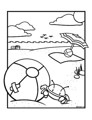 beach coloring pages june