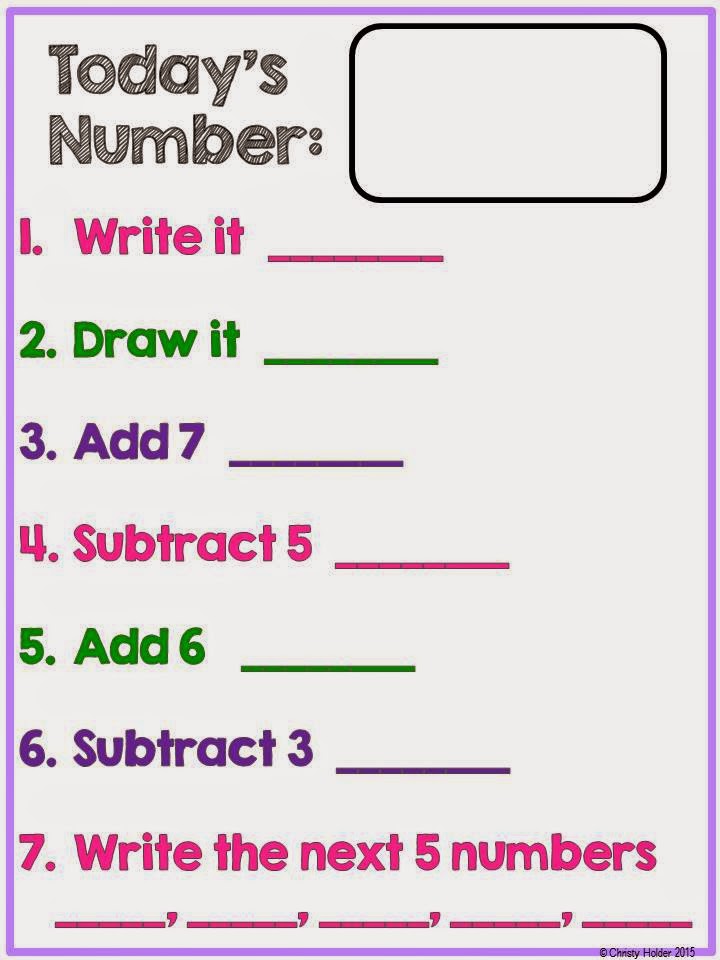 http://www.teacherspayteachers.com/Product/Todays-Number-1629756