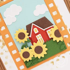 Sunny Studio Stamps: Fall Flicks Filmstrip Comic Strip Everday Dies Home Is Where The Heart Is Card by Lexa Levana