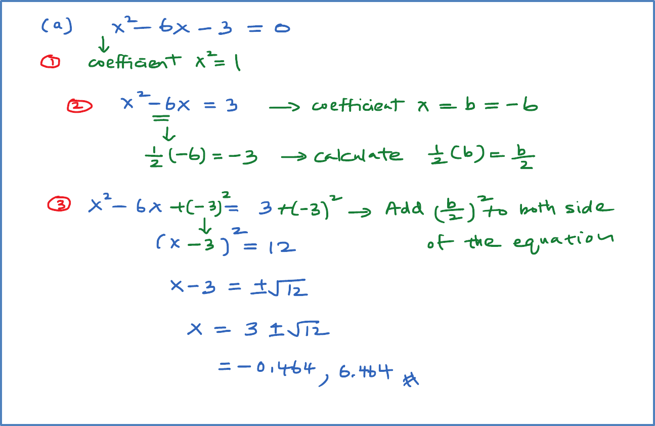 Solving Quadratic Equations By Completing The Square Examples With Answers - Tessshebaylo