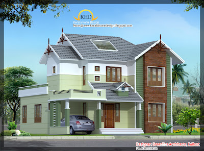 House Elevation   1670 Sq  Ft    Kerala home design and floor plans