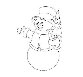 Dibujos de Muñecos de Nieve para Colorear, parte 4