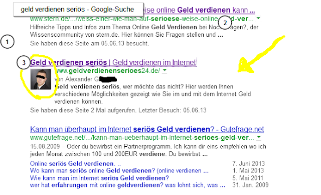 Das hier erscheint wenn man bei Google nach "Geld verdienen seriös" sucht