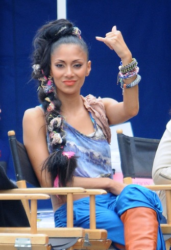 PHOTO Nicole Scherzinger On The Set Of Right There Music Video