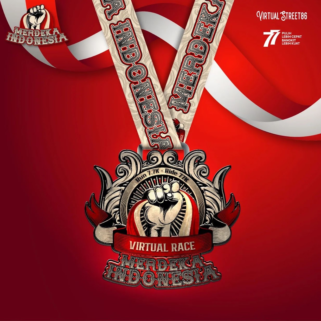Medali 🏅 Virtual Race Merdeka Indonesia â€¢ 2022