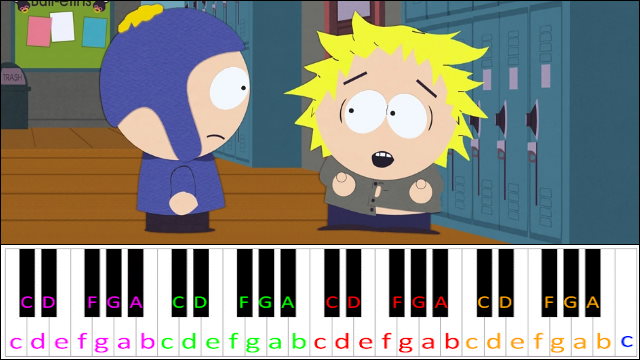 Put It Down (South Park) Piano / Keyboard Easy Letter Notes for Beginners