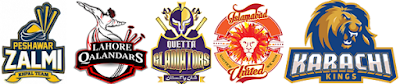 Pakistan Super League 2017 Team Logos