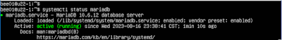 sudo systemctl status mariadb