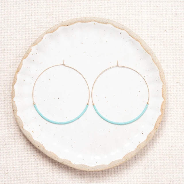 Hayden B Jewelry Half Moon Hoop Earrings, Hanukkah gift guide