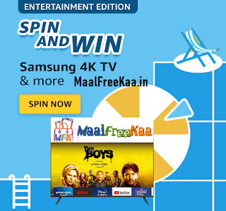 Spin And Win Samsung 4K TV and More Prizes