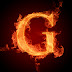 (g-k) fiery English alphabets wallpapers