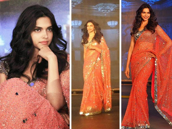 Deepika Padukone in manish malhotra design saree