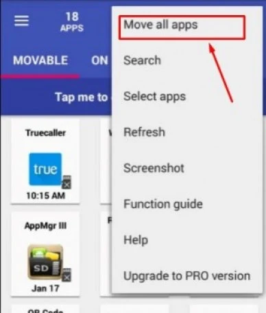 تطبيق AppMgr Pro III لنقل التطبيقات و الألعاب للذاكرة الخارجيه بدون روت