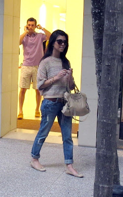 Kourtney Kardashian and Scott Disick at the Bal Harbour shops on Miami Beach