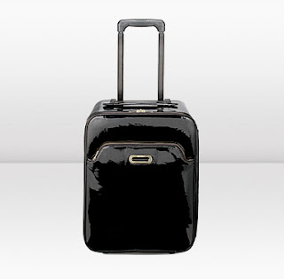 jimmy choo black patent suitcase