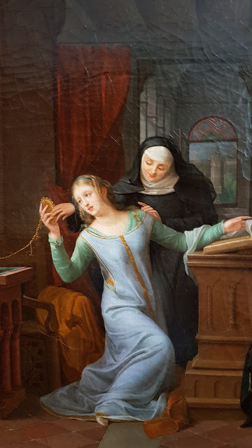 Héloïse embrasant la vie monastique 1812 J.A.Laurent Musée  de la Malmaison